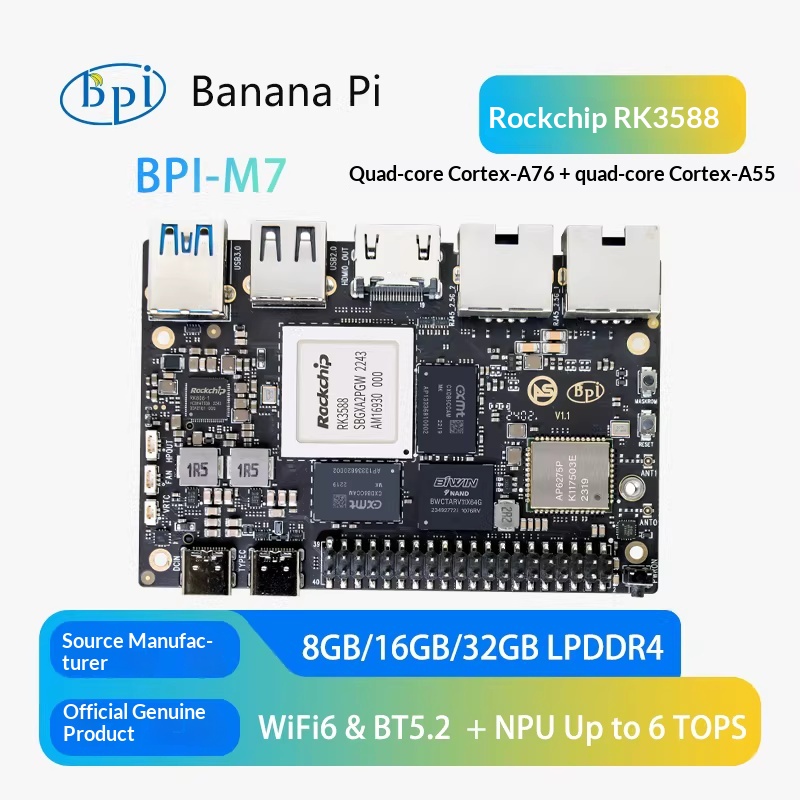 Banana Pi BPI-M7 Rockchip RK35 - Banana Pi Bpi M7 Rk3588 recensione e prezzo