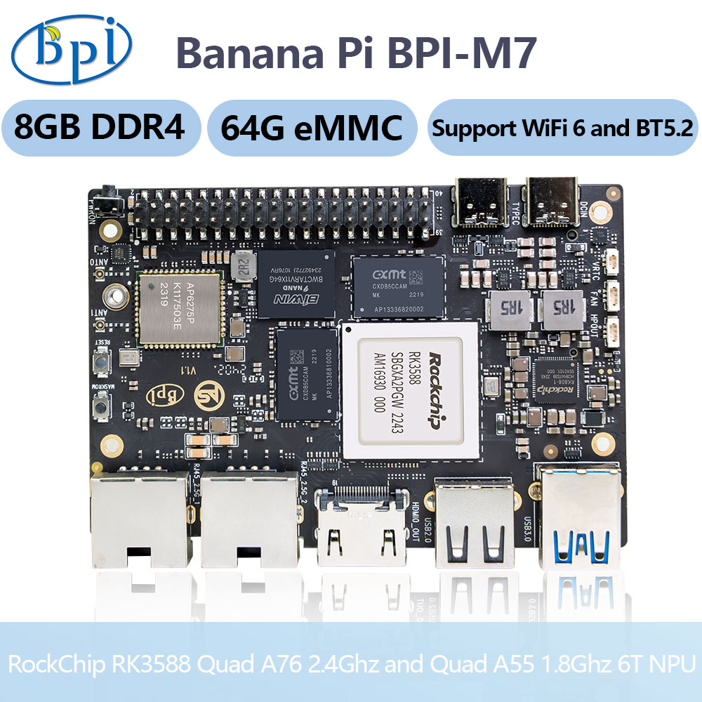 Banana Pi BPI-M7 RockChip RK35 - Banana Pi Bpi M7 Rk3588 recensione e prezzo